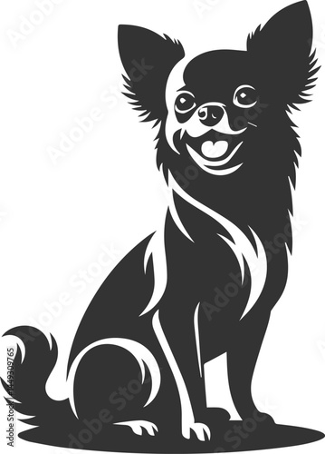 Silhouette of a chihuahua vector