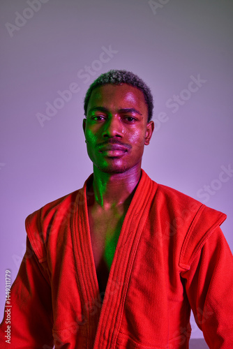 Mixed martial arts training with a focus on discipline and skill photo