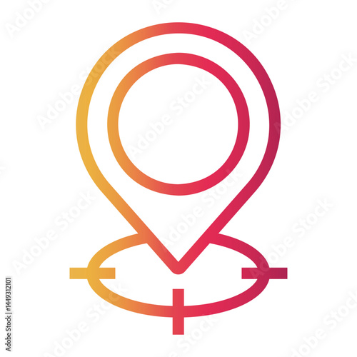 journey Line Gradient Icon