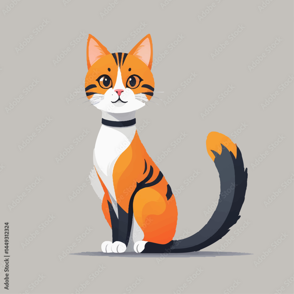 Fototapeta premium vector illustration of a cat