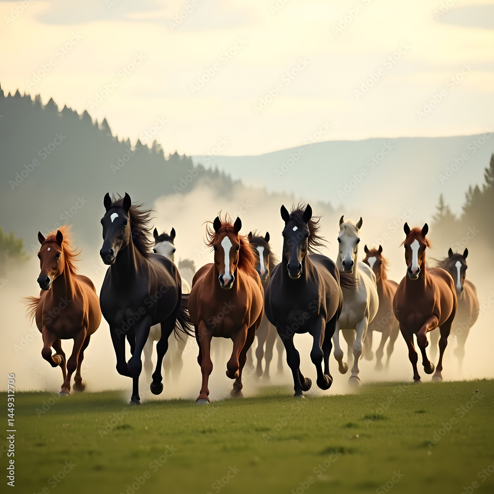Fototapeta premium horse and rider