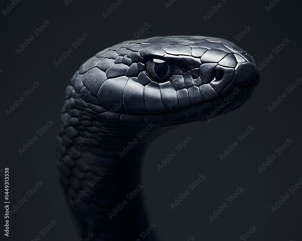 Fototapeta premium Black Mamba Studio Shot
