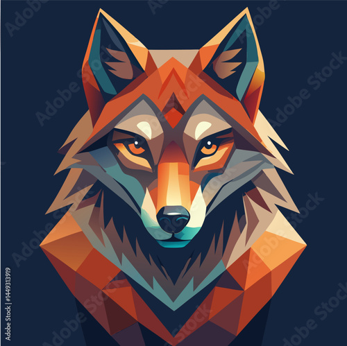 Geometric Wolf Portrait. A Modern Take on Wildlife Art