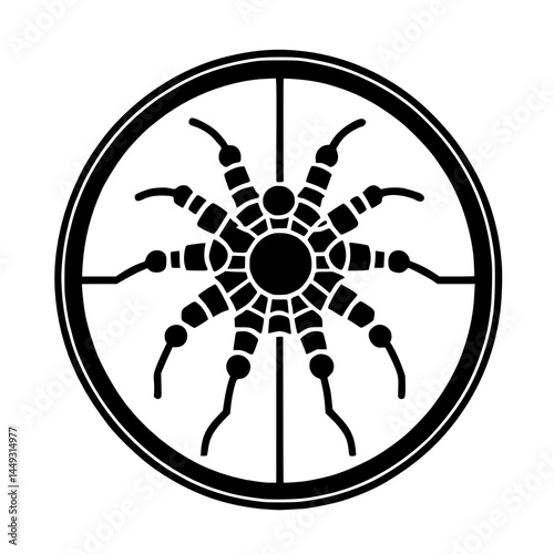 virus monster cartoon on white background