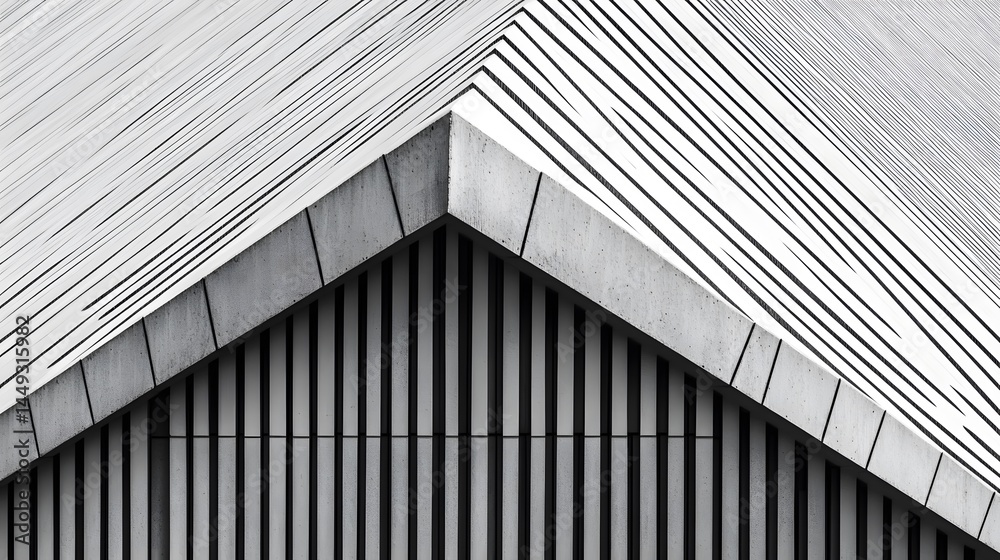 Obraz premium Abstract Architectural Lines Geometric Building Facade Design