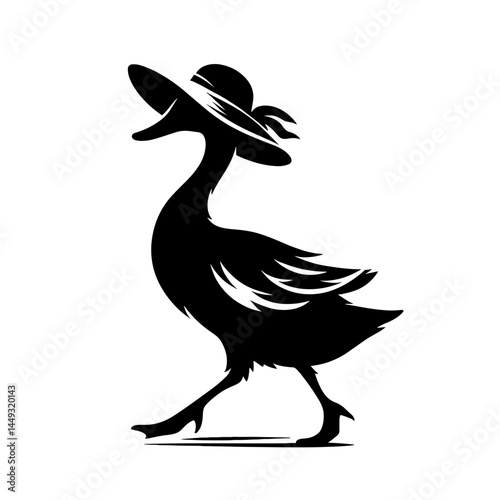 Duck wearing hat
