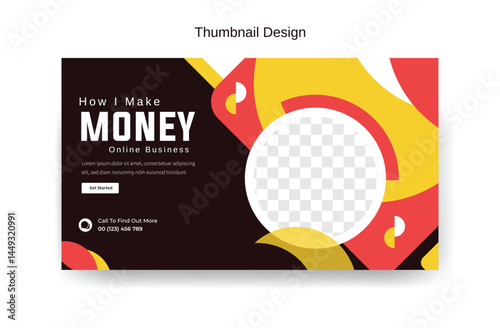 creative video thumbnail design, social media ad banner template, abstract video thumbnail design, business presentation template 