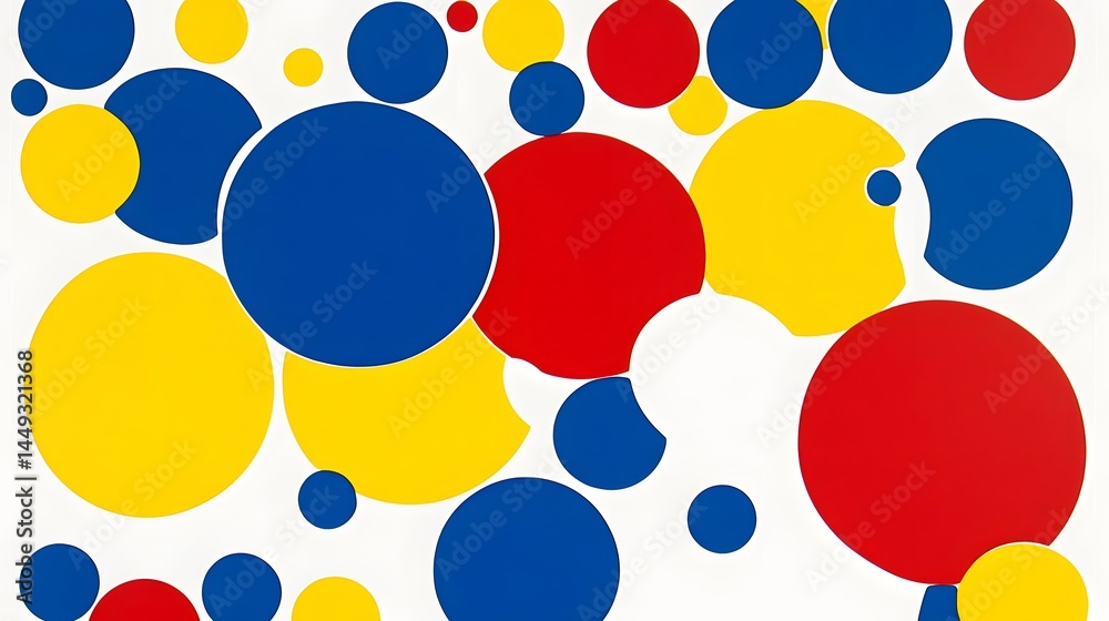 Fototapeta premium Abstract Colorful Circles Background Red Yellow Blue