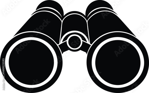 binoculars silhouette vector isolated