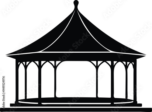 pavilion silhouette vector isolated