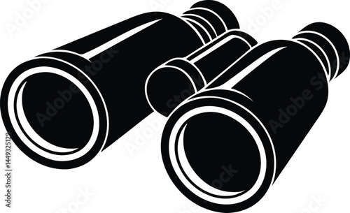 binoculars silhouette vector illustration