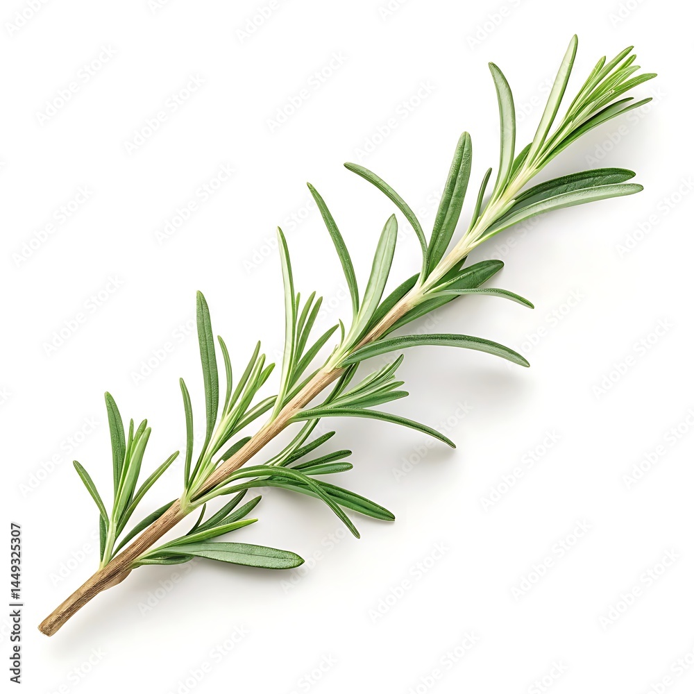 Fototapeta premium rosemary on white background