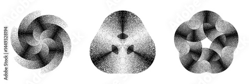 The realms of geometry, square, round, and rhombus shapes come alive in an abstract grunge grainy texture, evoking the essence of a stardust traveler.