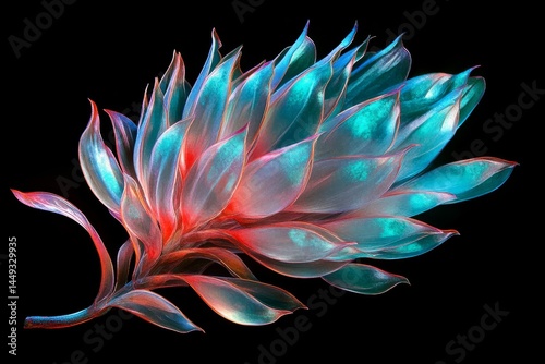 Abstract floral design with vibrant colors.