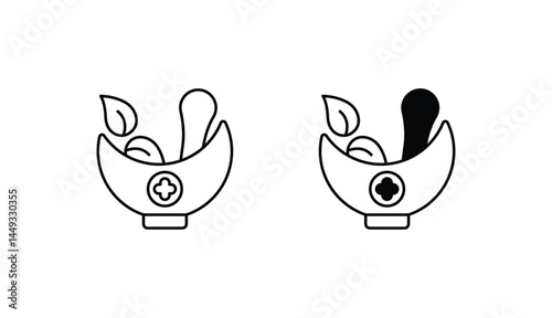Herbal icon design with white background stock illustration