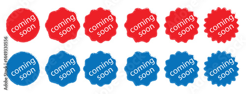 Coming Soon Badges Collection. vector illustration