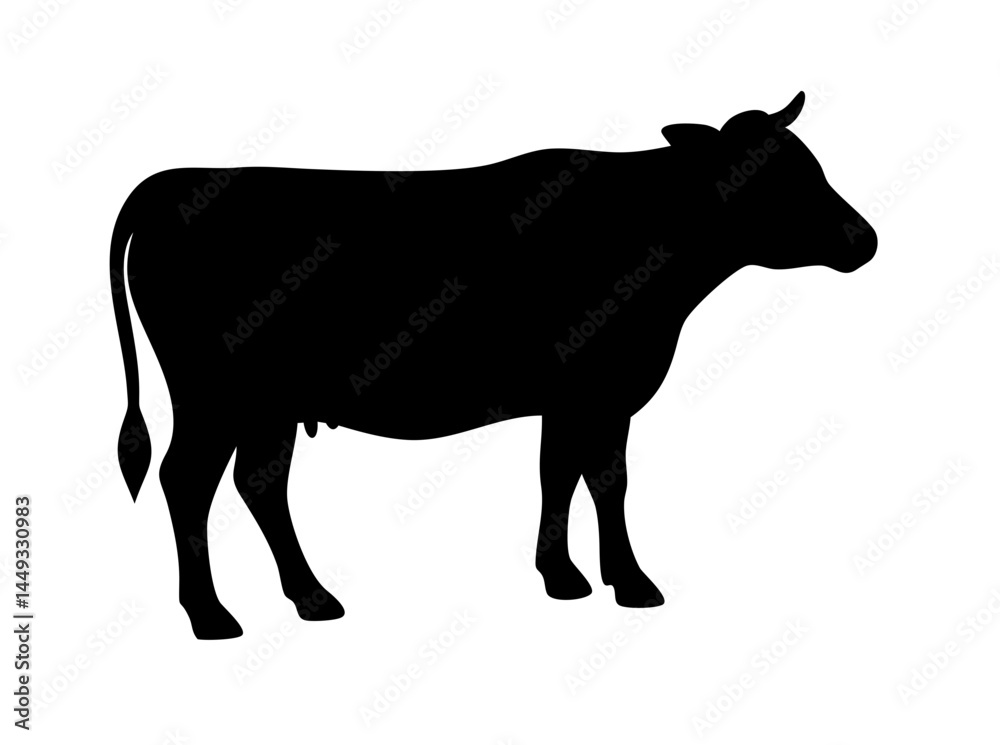 cow silhouette on transparent background for web and graphic design cow silhouette on transparent background for web and graphic design