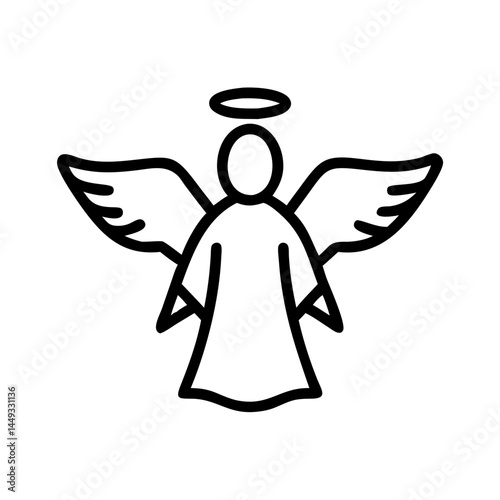 angel figure inspiration spirituality on transparent background for web and graphic design