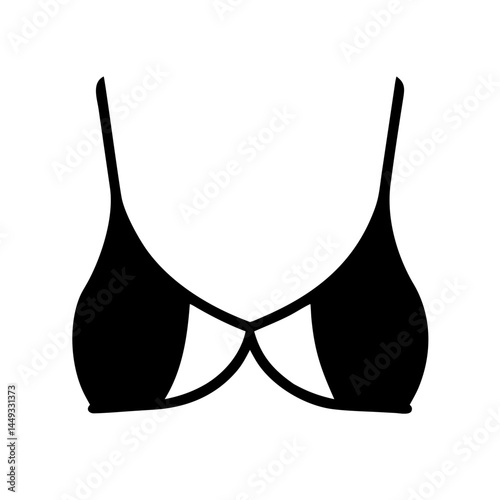 bra silhouette on transparent background for web and graphic design