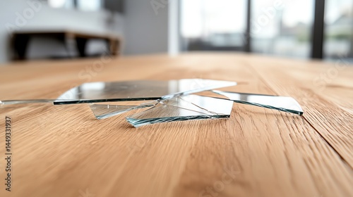 Obraz na płótnie Clear tape holding pieces of a shattered mirror together w salonie