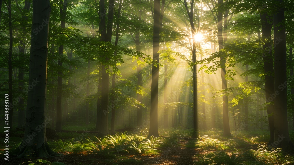 Obraz premium morning in the woods