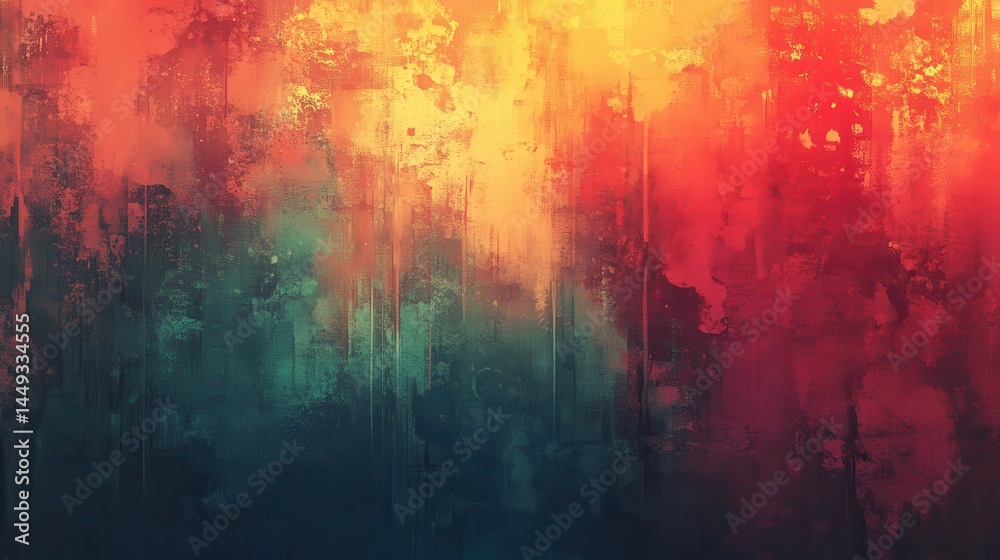 Fototapeta premium Abstract landscape of vibrant colors (4)