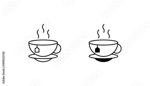 Tea icon design with white background stock illustration