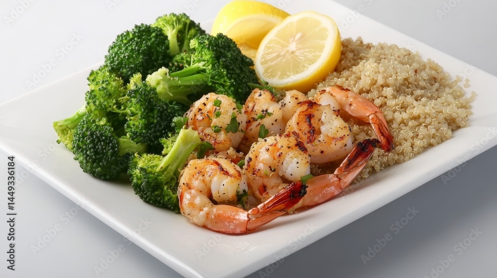 Grilled Shrimp and Quinoa with Broccoli: A Healthy and Delicious Meal Grilled Shrimp and Quinoa with Broccoli: A Healthy and Delicious Meal