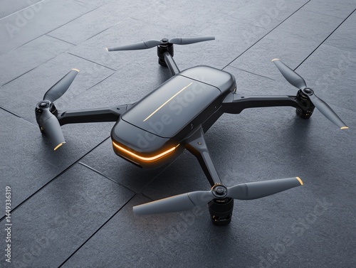 Obraz na płótnie Tape forming clean lines on a sleek drone design w salonie