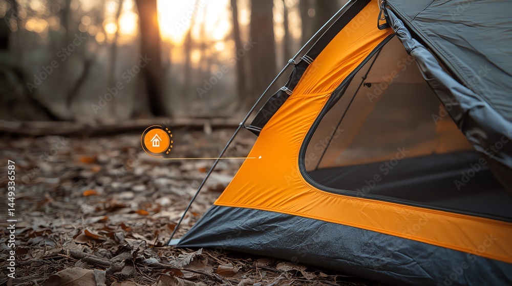 Tape forming weatherproof seals on an outdoor tent