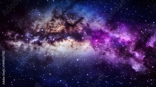 Majestic Nebula Cosmic Background Stunning Purple and Blue Galaxy Space Image
