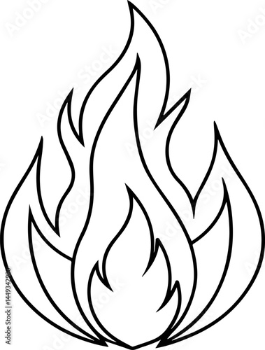 fire outline vector illustration outline