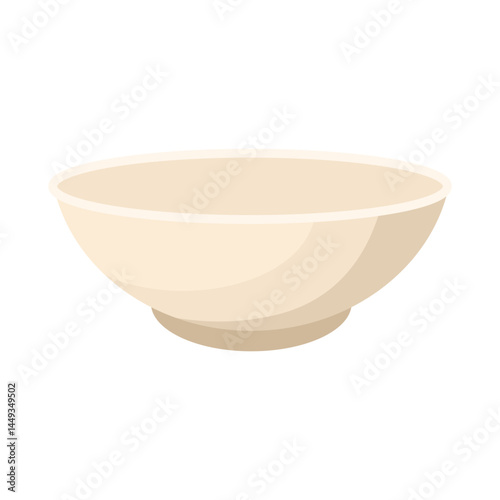 Minimal Ceramic Pottery Illustration. Vintage Bowl Illustration