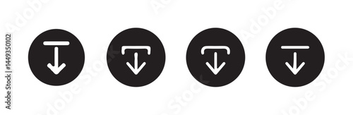 Download and upload icon. Files download and upload icons symbol in line and flat style on white background.Software download icon . Web icon set . Icons collection. Vector illustration eps 10.