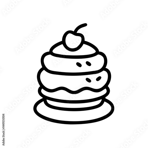 fancy stacked dessert on transparent background for web and graphic design