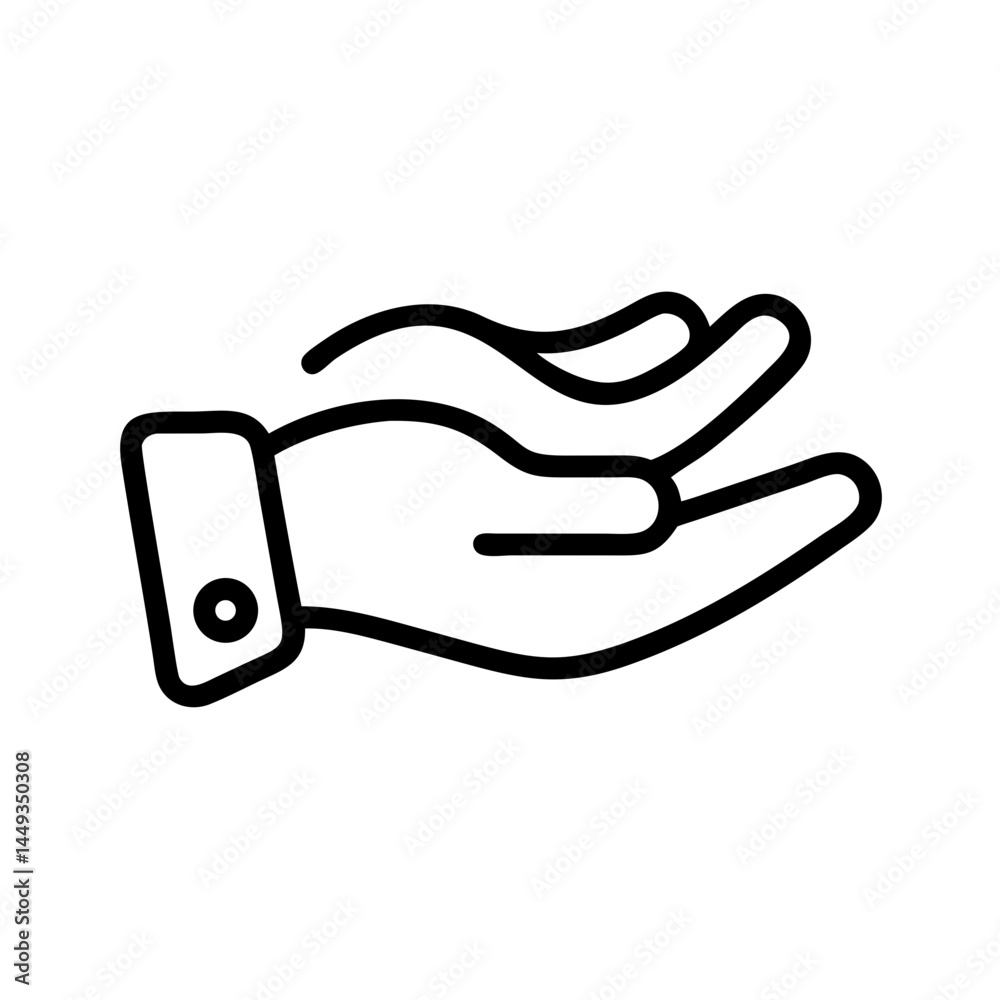 Fototapeta premium hand on transparent background for web and graphic design