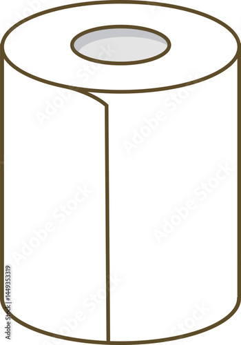 Simple Toilet Paper Roll Illustration
