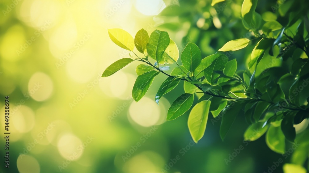 Close up of fresh green leaves in a bright sunlight. Close up of fresh green leaves in a bright sunlight.