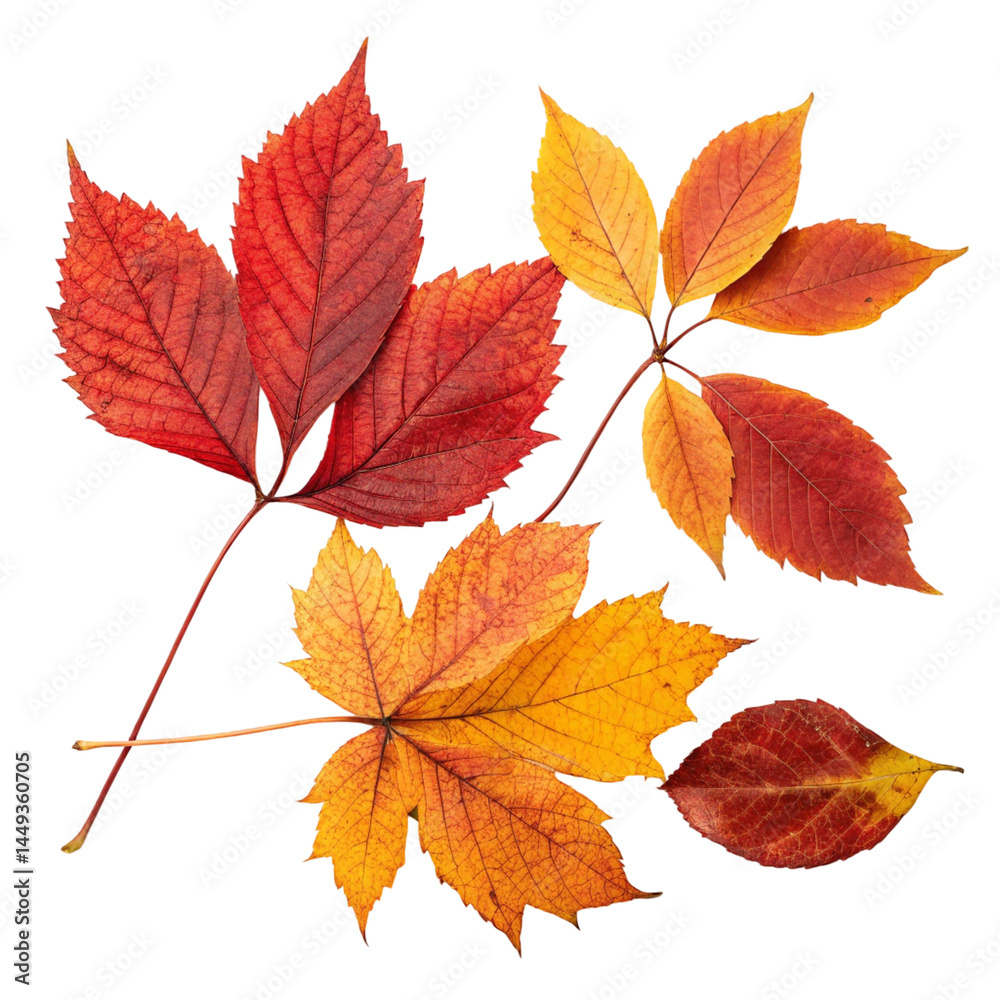 autumn leaves isolated on white autumn leaves isolated on white