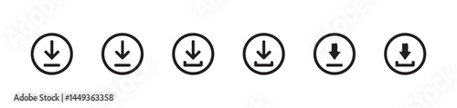 Download and upload icon. Files download and upload icons symbol in line and flat style on white background.Software download icon . Web icon set . Icons collection. Vector illustration eps 10.