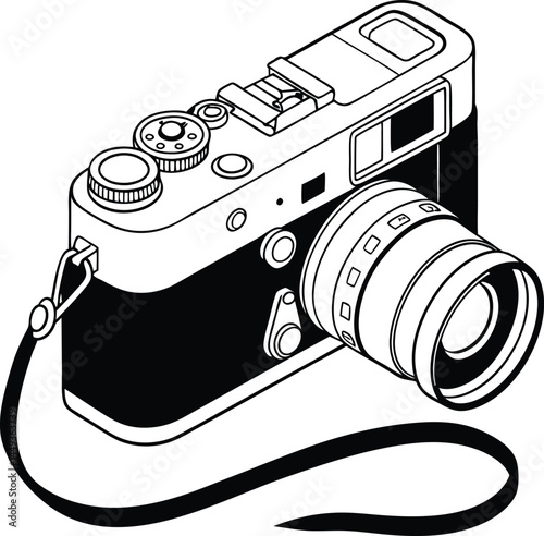 retro camera vector illustration