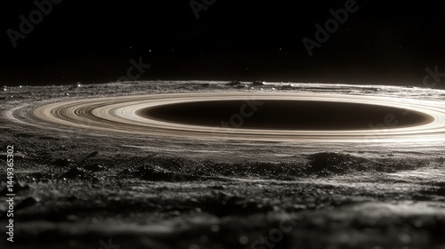 Obraz na płótnie A simulated view of a planetary ring system. w salonie