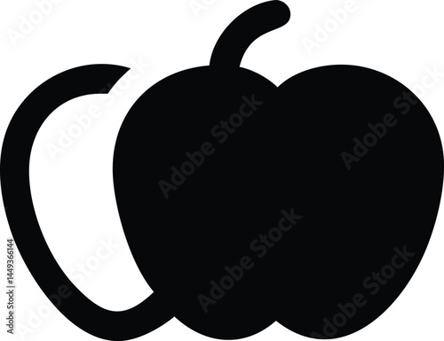 Bell Pepper Vegetable Vector Illustration on White Background

