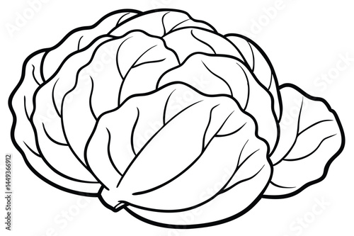 Brussels Sprouts Vegetable Vector Illustration on White Background

