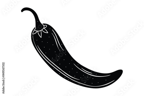 Cayenne Pepper Vegetable Vector Illustration on White Background