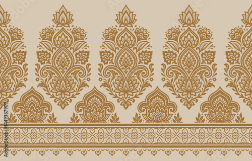 Ethnic Motifs Ikat floral paisley embroidery floral. ikat Saree Sarong oriental pattern traditional.Ikat embroidery style abstract embroidery design for texture,fabric,clothing,wrapping,decoration