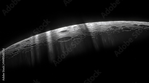 Obraz na płótnie Close-up view of a celestial body's surface textures. w salonie