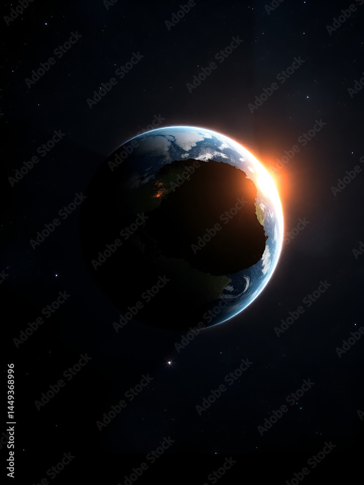Fototapeta premium earth and sun