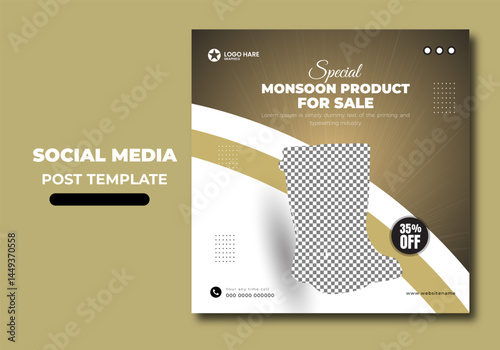 Special monsoon product for sale social media post design template