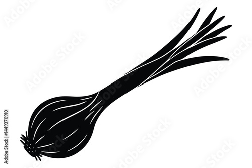 Lemongrass Sprouts Vegetable Vector Illustration Isolated on White Background

